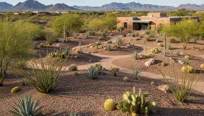 Professional desertscape with native plants and rock mulch in Long Beach, CA by Chop Chop Landscaping