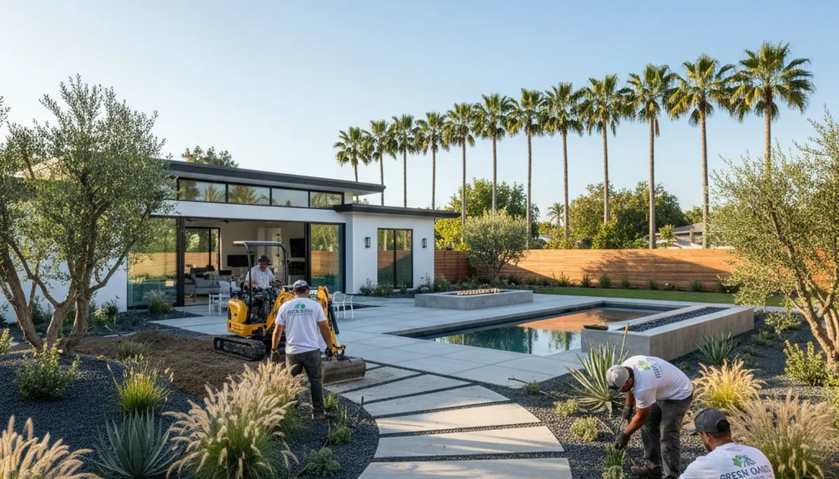 Landscaping team serving Long Beach, CA with professional lawn and garden care