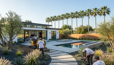 Landscaping team serving Long Beach, CA with professional lawn and garden care