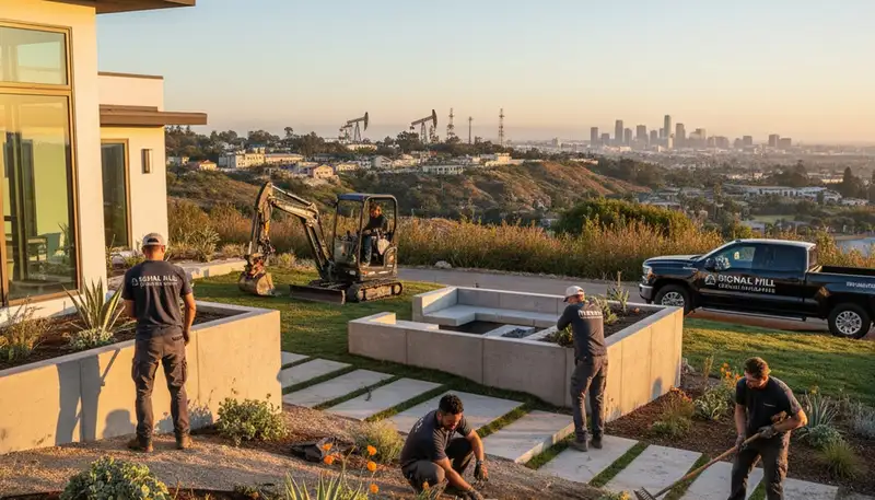 Landscaping crew serving Long Beach, CA with professional residential and commercial landscape care