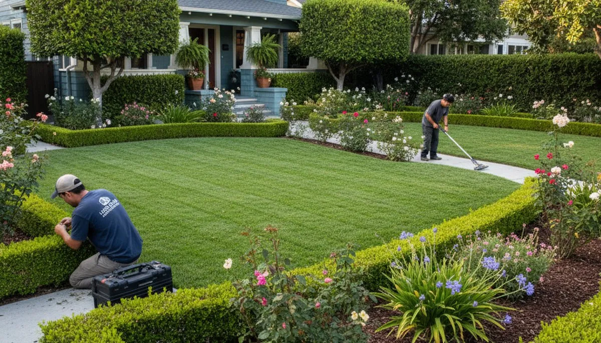 Lush residential lawn with expert maintenance in Long Beach, CA by Chop Chop Landscaping